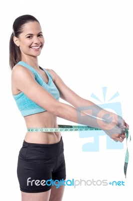 Loose Your Weight By Exercising Regularly Stock Photo