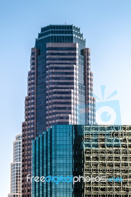 Los Angeles, California/usa - July 28 : Skyscrapers In The Finan… Stock Photo