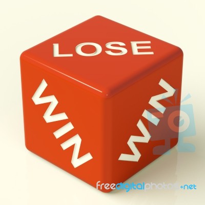 Lose And Win Red Dice Stock Image
