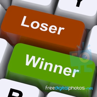 Loser Winner Keys Stock Image