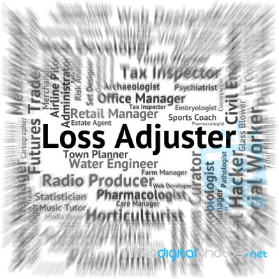Loss Adjuster Represents Lose Recruitment And Adjustors Stock Image