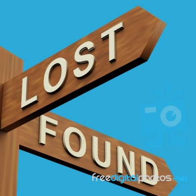 Lost Or Found Directions Stock Image