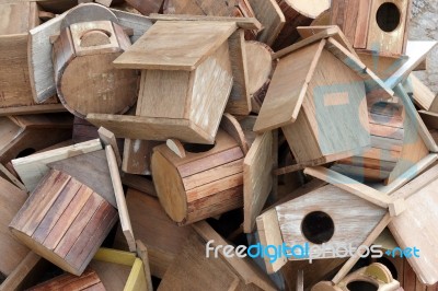 Lot Of Bird House Stock Photo