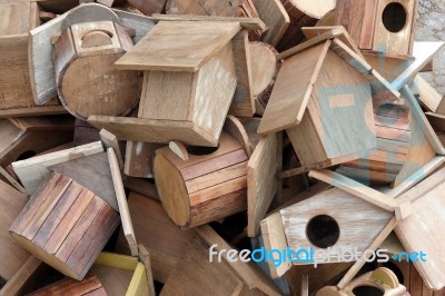 Lot Of Bird House Stock Photo