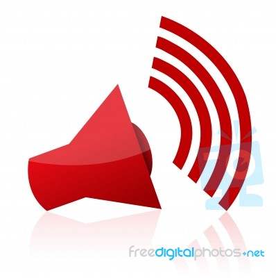 Loud Megaphone Stock Image