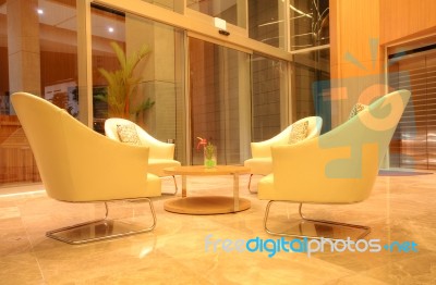 Lounge Room In A Luxurious New Home Stock Photo