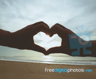 Love Beach Stock Photo