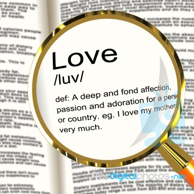 Love Definition Magnifier Stock Image