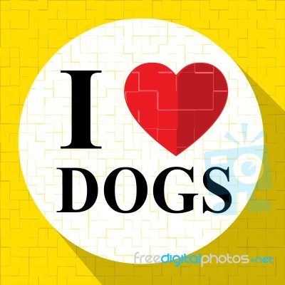 Love Dogs Represents Terrific Doggy And Nice Puppy Stock Image