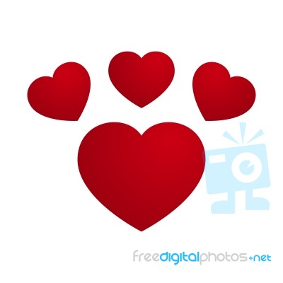  Love Heart Footprint Design Stock Image