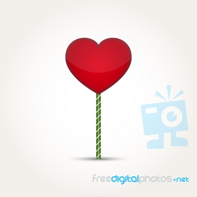  Love Heart Lollipop Stock Image