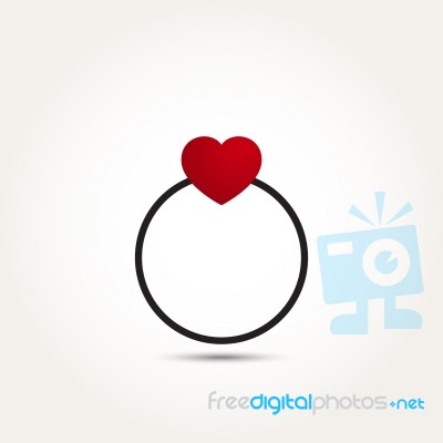  Love Heart Ring Stock Image