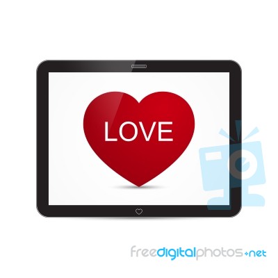 Love Heart Tablet Stock Image Love Heart Tablet Stock Image