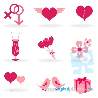 Love Icons Stock Image