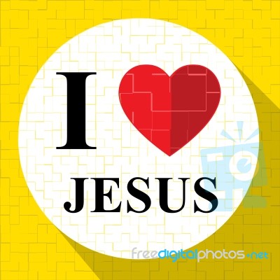 Love Jesus Indicates Amazing And Great Savior Stock Image