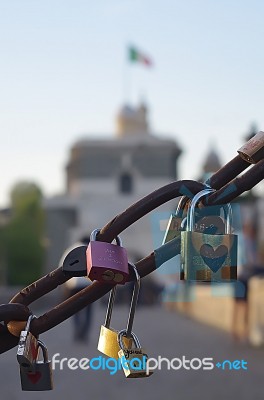 Love Lockers Bridge Stock Photo