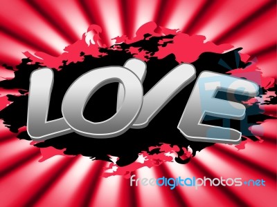 Love Sign Represents Compassionate Devotion And Signboard Stock Image