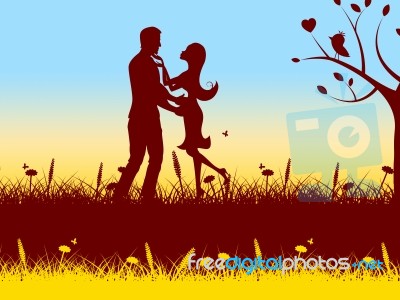 Love Summer Shows Silhouette Profile And Hot Stock Image Love Summer Shows Silhouette Profile And Hot Stock Image