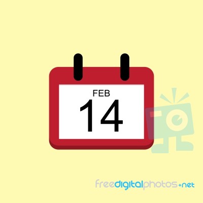  Love Valentine Day Calendar Stock Image