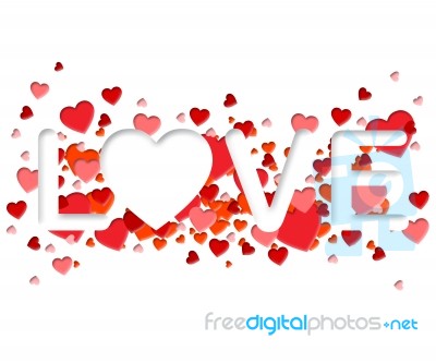 Love Word Represents Adoration Devotion And Romance Stock Image