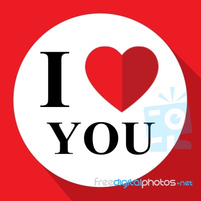 Love You Indicates Marvelous Terrific And Adored Stock Image
