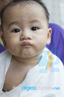 Lovely Face Of Baby Stock Photo