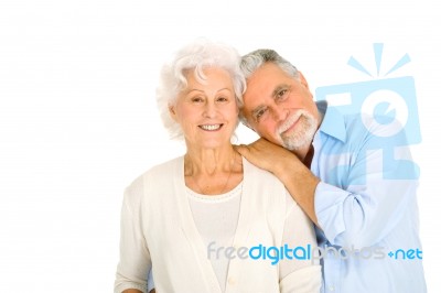 Loving Elder Couple Stock Photo