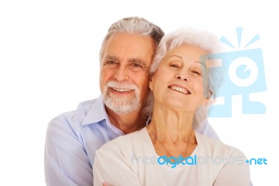 Loving Elder Couple Stock Photo