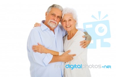 Loving Elder Couple Stock Photo