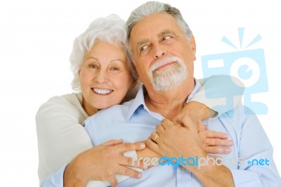 Loving Elder Couple Stock Photo