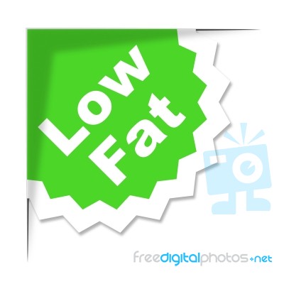 Low Fat Label Represents Weight Loss And Diets Stock Image