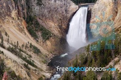 Lower Yellowstone Falls Stock Photo