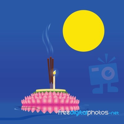 Loy Kratong Festival Stock Image