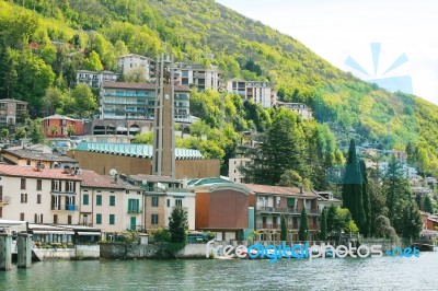 Lugano Lake Stock Photo