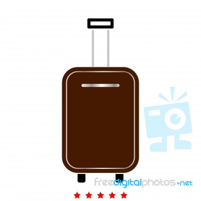 Luggage Bag Icon .  Flat Style Stock Image
