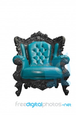 Luxury Leather Armchair Stock Photo