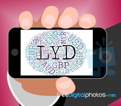 Lyd Currency Means Libyan Dinar And Coin Stock Image