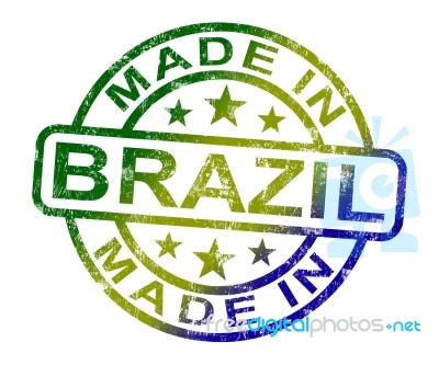Made In Brazil Stamp Stock Image Made In Brazil Stamp Stock Image