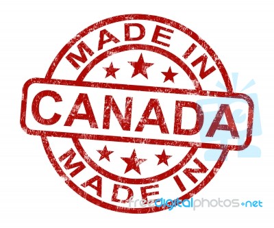 Made In Canada Stamp Stock Image