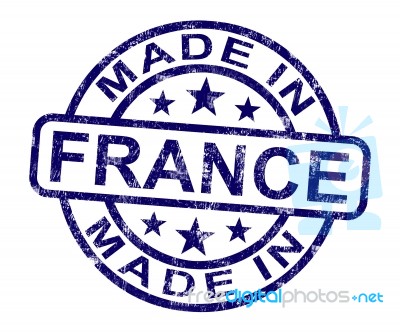 Made In France Stamp Stock Image