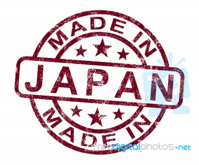 Made In Japan Stamp Stock Image