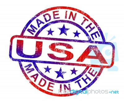 Made In USA Stamp Stock Image