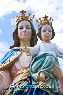 Madonna And Jesus Child Stock Photo