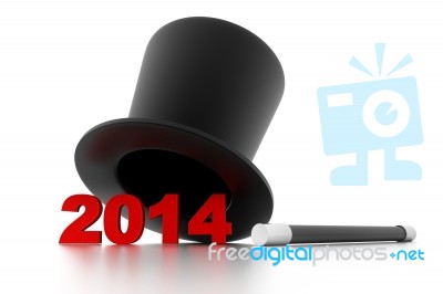 Magical New Year 2014 Stock Image