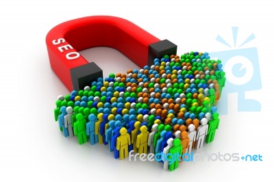 Magnet With People Stock Image Magnet With People Stock Image