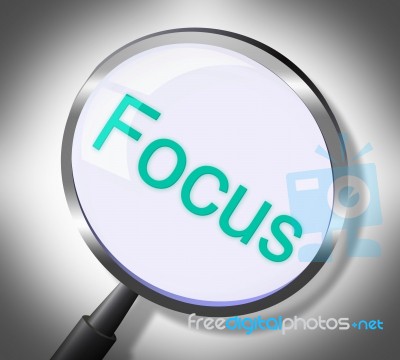 Magnifier Focus Means Search Attention And Magnification Stock Image