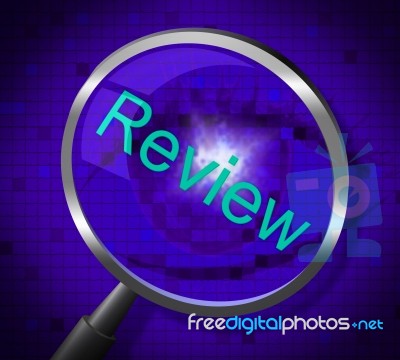 Magnifier Review Represents Magnifying Research And Evaluating Stock Image
