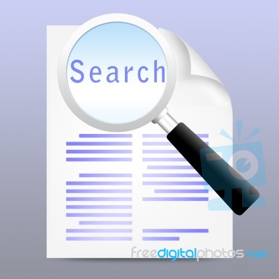 Magnifying Glass With Text Stock Image