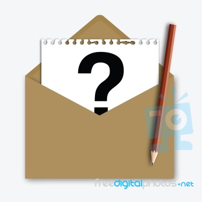 Mail With Question Mark Stock Image