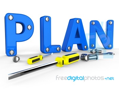 Make A Plan Represents Suggestion Programme And Proposition Stock Image
